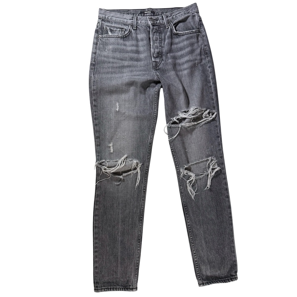 GRLFRND Karolina Straight High Rise Jeans 27 Charcoal Gray